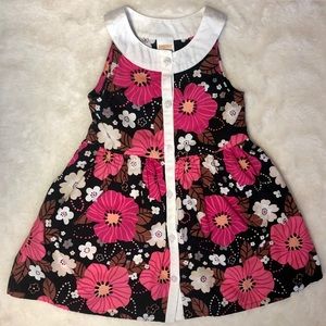 Gymboree 2T Safari Twirl floral button down dress